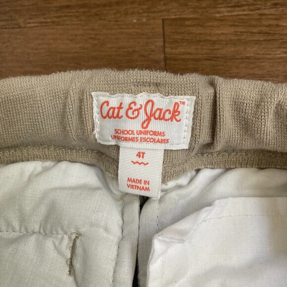 Boys' Straight Fit Uniform Pants - Cat & Jack™ Khaki - Picture 5 of 5